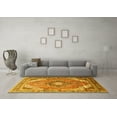 thumbnail image 3 of Ahgly Company Machine Washable Indoor Rectangle Persian Yellow Traditional Area Rugs, 2' x 4', 3 of 4