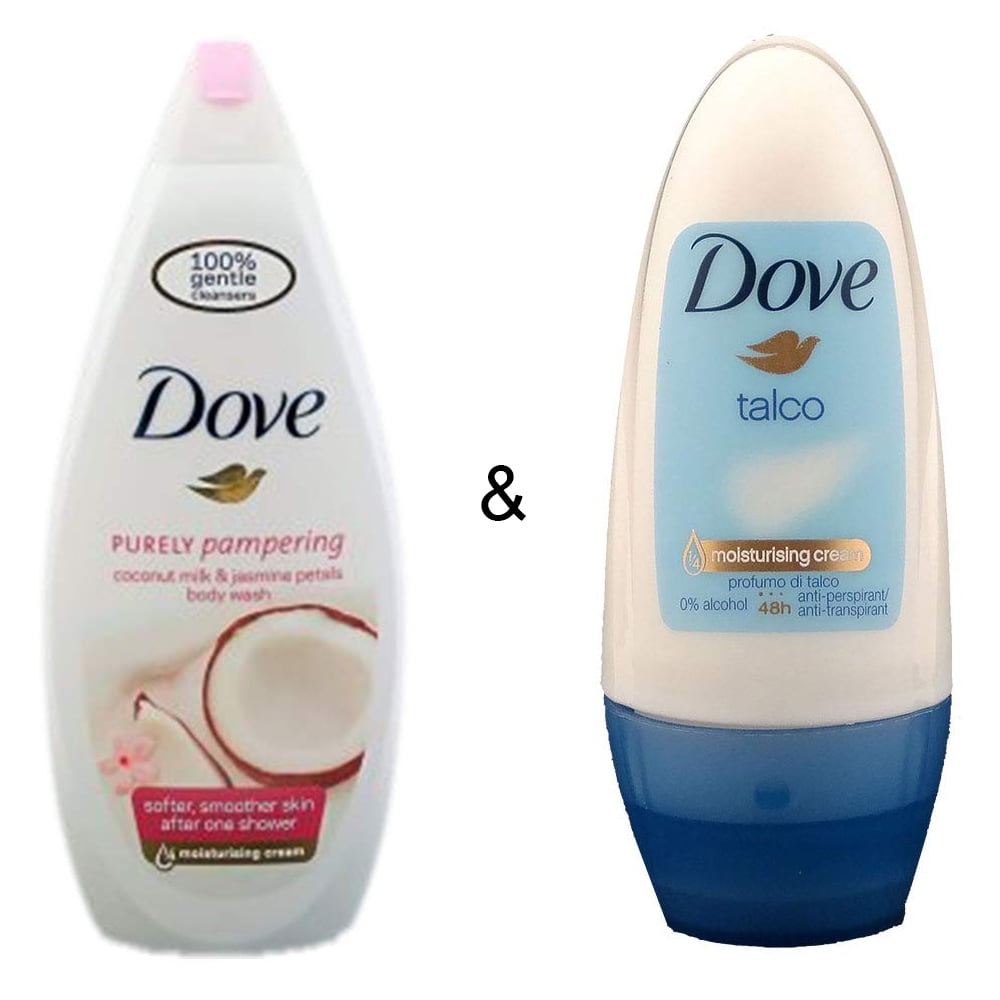 Body Wash Coconut 750 by Dove & Rollon Stick Talco 50ml by Dove