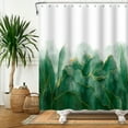 thumbnail image 3 of Mizhona Green and Gold Marble Shower Curtain for Bathroom Waterproof Polyester Modern Luxury Decoration with Hooks 72"X72", 3 of 4