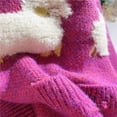 thumbnail image 4 of IROINID Cardigan Court pour Femmes à Rayures Manches Longues Décontracté Patchwork Rayé Long Cardigan Hauts Manteau, Rose Vif, 4 of 6