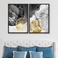 thumbnail image 3 of IDEA4WALL Framed Canvas Print Wall Art Set Gold Black Gray Tree Wood Ring Collage Vintage Art Country Decorative Colorful Nature Wilderness Artwork for Living Room, Bedroom, Office - Black 16"x24"x2, 3 of 5