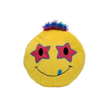 Star Cushion Short - Cushion Emotion Stuffed Plush Toy Pillow Bed Decor Emoji- Rock Star Eyes