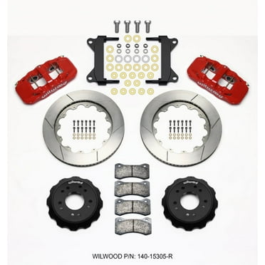 Wilwood Narrow Superlite 6R Front Hat Kit 12.88in Drill Red 2006-Up Civic / CRZ