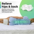 thumbnail image 4 of Sacred Thread Memory Foam Knee Pillow for Side Sleepers, Leg Pillow for Side Sleeping with Rayon Derived from Bamboo Cover, Knee Cushions for Sleeping (Bone) (White), 4 of 8