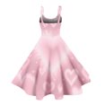 thumbnail image 4 of Valentines Day Sleeveless Vintage Fit Dress with Heart Print Pattern Casual A-line Dresses Pink S, 4 of 5
