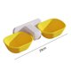 thumbnail image 3 of Cuenco Para Gatos Cuencos dobles para mascotas montados en la pared comedero automático de agua para perros y gatos (amarillo), 3 of 4