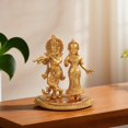 thumbnail image 5 of Radha Krishna Murti, Elegant Design With Rich Color Details, Brass, Gold - 7 Inch, Ideal For Décor & Devotional Use, Antique Style, Handmade, Gift For Religious Celebrations, Weddings, Idol, 5 of 5