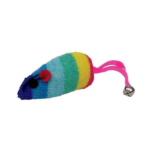 blue mouse cat toy