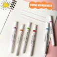 thumbnail image 3 of 6x Curve Highlighter Pen Set Flare Pens Quick-drying And Writes Clearly Smoothly, 3 of 5
