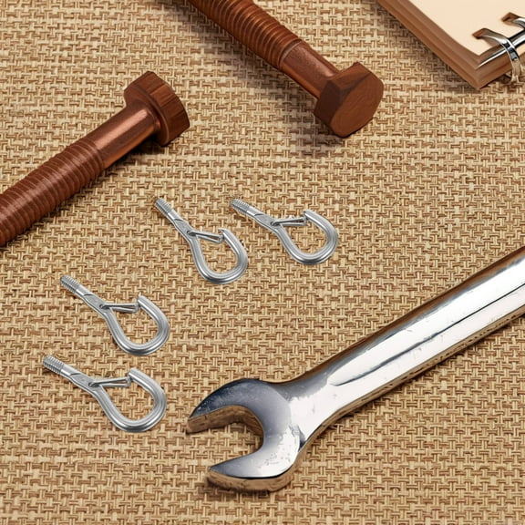 Raindrops Set of 10 Screw Hooks for Hanging Outdoor String Lights and Christmas Decorations