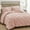 04 Blush Pink, variant on Queen Comforter Set White - Ultra Soft Boho Pintuck Down Alternative Bedding Set for Winter, All Seasons, 3 Pieces Lightweight Warm Pinch Pleat Bed Set with Comforter, 2 Pillowcases