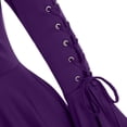 thumbnail image 5 of Witch Hooded Dress, Gothic Asymmetric Dress, Renaissance Witch Costume, Halloween Cosplay Gown, Gothic Cape Dress Retro Hooded Ruffle Sleeves Irregular Skirt Women'S Cape Coat, Purple M, 5 of 6