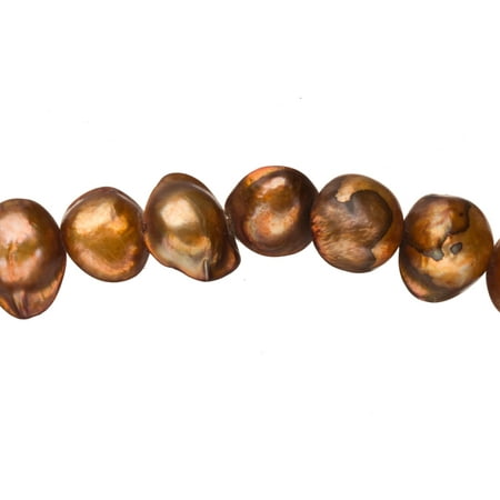 - Copper Freshwater Cultured Pearls Natural Baroque, C+ Graded, 10x6x9mm (Approx.), 15.5Inch Strings/47Pearls