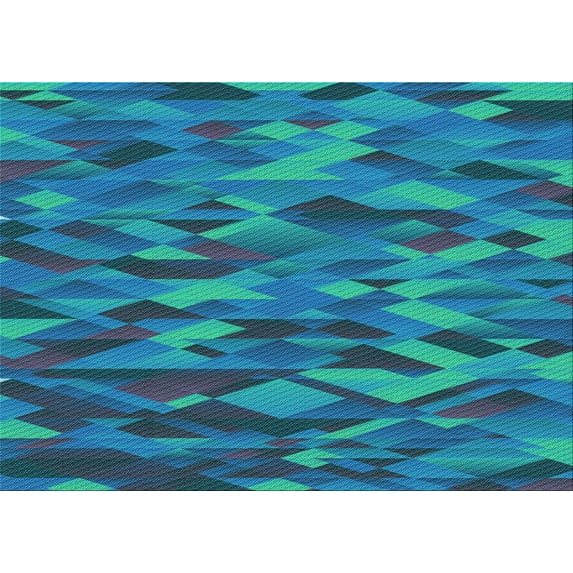 Ahgly Company Machine Washable Indoor Rectangle Transitional Dark Turquoise Green Area Rugs, 2' x 3'