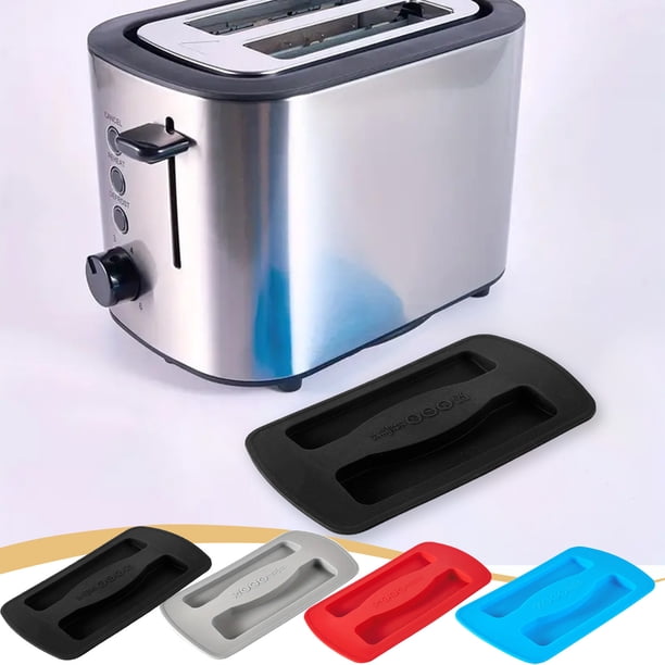 Funda de silicona para tostadora - Funda protectora resistente al calor para electrodomésticos de cocina (7x4 pulgadas) en negro, rojo, azul y gris