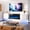 White TV Stand + Black Fireplace, variant on Easoger Floating TV Stand with 36" Electric Fireplace, Wall Mounted Fireplace Entertainment Center with Storage for TVs Up to 80", Adjustable Partition, Black/White (White TV Stand + Black Fireplace)
