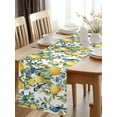 thumbnail image 2 of Burlap Table Runner 60 Inches Long, Watercolor Summer Lemon Bird Non-Slip Kitchen Table Runners for Dining Room Everyday Use Party Table Decorations Vintage Flower Leaves, 2 of 9
