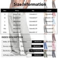 thumbnail image 4 of Men's Baggy Sweatpants Fleece Wide Leg Lounge Pants Drawstring Waist Loose Fit Cotton Jogging Sweat Pants with Pockets White L, 4 of 6