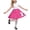 Hot Pink, variant on Dakiuu 50s Outfit for Girls 1950s Poodle Skirts White Collared Short Sleeve Shirt Costume Dress up Toddler Kids 2-8 Years