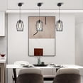 thumbnail image 3 of Pendant Lighting Fixtures, Black Farmhouse Hanging Chandelier Lights with Glass Shade, Mini Industrial Ceiling Lamp for Kitchen Island Dining Room Hallway Bedroom, 3 of 7
