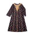 thumbnail image 3 of WAYUTE Girls Dresses Elegant Floral Print Long Sleeve Maxi Dress Comfortable Loose Robe Casual Dailywear, 3 of 7