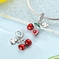 thumbnail image 2 of MULA 925 Sterling Silver DIY Charm 5A Zircon Fruit Clover Pendant fit Bracelet for Women Jewelry, 2 of 7