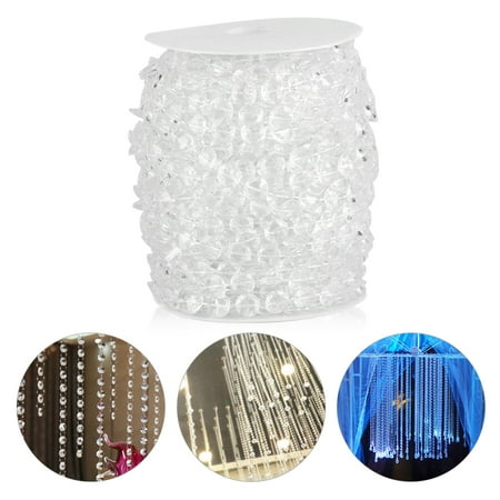 - TOPINCN 99Ft 30M Garland Diamond Acrylic Crystal Bead Curtain Wedding Party DIY Decor