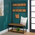 thumbnail image 3 of Pemberly Row 72" Industrial Metal and Wood Hall Tree in Barnwood, 3 of 7