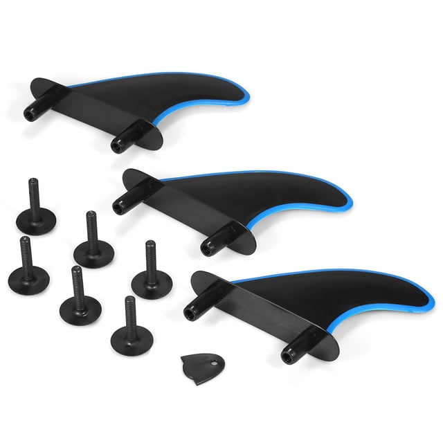4.5in Surfboard Fins, 3Pcs Surfboard Fins with 6 Screws Soft Tail Fin Replacement