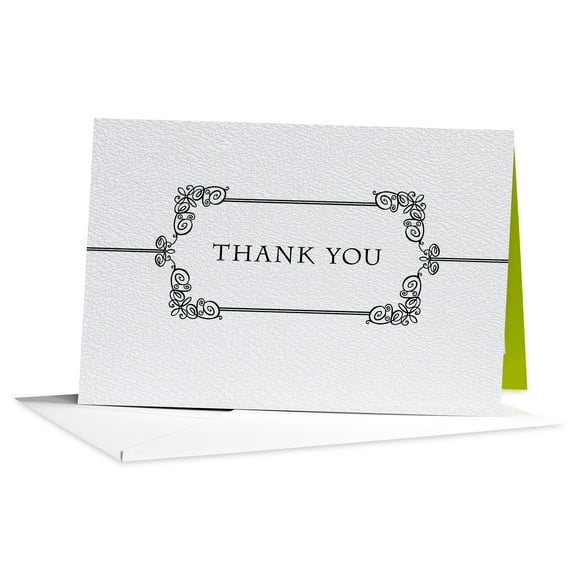 American Greetings Blank Thank You Card (Scrollwork Design)