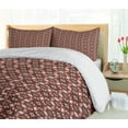 thumbnail image 5 of Ambesonne Antique Oriental Duvet Cover Set, Ethnic Art Flowers, 2-Calking, Ruby Dark Blue, 5 of 7