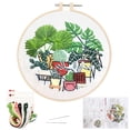 thumbnail image 1 of Embroidery Kit DIY Plant Creative Cross Stitch Kit with Cloth and Needle, 1 of 10