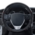 thumbnail image 3 of Funda de volante Motor Trend de piel sintética de 15 cm, color negro, 3 of 6