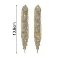 thumbnail image 6 of UDIYO 1 Pair Women Earrings Shiny Rhinestone Tassel All Match Dangle Earrings for Gift, 6 of 7