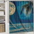 thumbnail image 6 of Orinice Moon Palm Trees Beach Bathroom Decor Set with Hooks, Colorful Luxurious Graphic Print Polyester Fabric Washable Shower Curtain, Waterproof Shower Curtain for Bathroom Decoration 36x72, 6 of 7