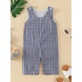 thumbnail image 2 of aturustex Little Boys Classic Plaid Tank Romper 0 6M 12M 18M 2T 3T Toddler Baby Sleeveless Jumpsuit Round Neck Overalls Infant Vintage Fashion Loose Cmmer Outfits Beachwear for Holiday Party, 2 of 7