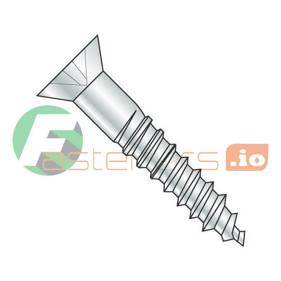 #4 x 1 1/2" Wood Screws / Phillips / Flat Head / Steel / Zinc (Quantity: 8,000 pcs)