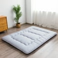 thumbnail image 6 of Futon Mattress Japanese Floor Mattress Thicken Futon Sleeping Pad for Guest,Lounger and Tavel,Grey,King Size, 6 of 6