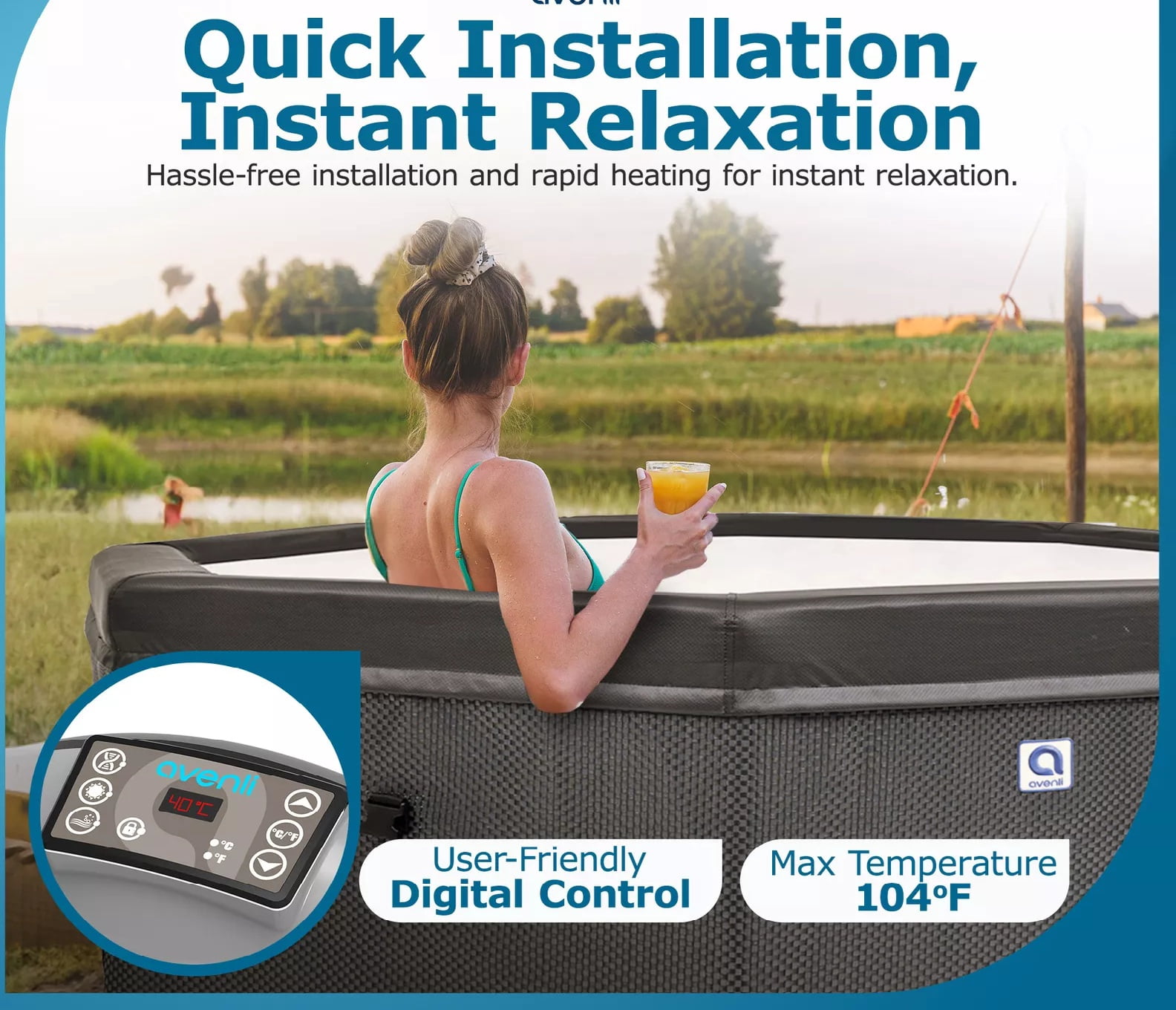 バイオテック AGAIA Bubble SPA 30個×6箱 Avenli Aegean 6-Person Outdoor Hot Tub with Jets, Rigid Foam, Dual
