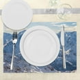 thumbnail image 3 of Ambesonne Nature Place Mats Set of 4, Wild Untrodden Nature, Standard Size, White and Blue, 3 of 6