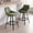 Linen Green, variant on Zesthouse 25.6" Swivel Counter Height Bar Stools Set of 2, Modern Counter Height Chairs with Backs and Metal Legs, Upholstered Linen Barstools for Kitchen Island, Beige
