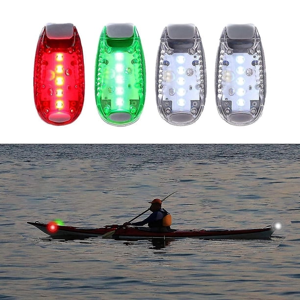 Luz de navegación de seguridad para corredores de cochecito de bicicleta, kayak, barco