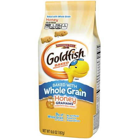 - Pepperidge Farm Goldfish Baked with Whole Grain Grahams Honey Graham Crackers, 6.6 oz. Bag