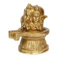 thumbnail image 2 of Brass World Large Brass Shiva Mukhalingam Shivling Statue Three Face Shiv Lingam Bholenath Idol for Home Office Living Room Decor Vastu Dosh Pooja Marriage Gift, 2 of 5