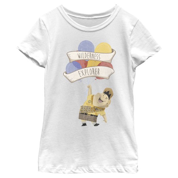 Girl's Up Russell Wilderness Explorer  Graphic Tee White Large