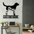 thumbnail image 4 of Craftnamesign Custom FLoral Labrador Metal Wall Art, Personalized Flower Dog Lover Name Sign, 4 of 5