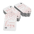 thumbnail image 2 of Inkdotpot Made With Love Text Bottle Tag Real Rose Gold Foil Favor Hang Tags Pack Of 100, 2 of 6