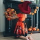thumbnail image 4 of Sombrero de Bruja de Halloween con Cubrebocas de Encaje | Accesorio para Disfraz de Mago | Sombrero de Fiesta de Tafetán de Poliéster | Opciones: Negro, Azul y Rojo | 35,5 X 35,5 X 21 Cm, 4 of 6