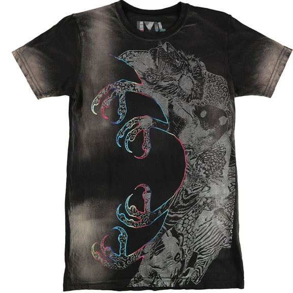 Evil Genius Womens Bird Talons Graphic T-Shirt, Black, Large