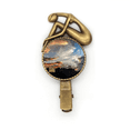 thumbnail image 1 of City Dusk nubes cielo naranja Broche broche broche broche Metal retro, 1 of 3